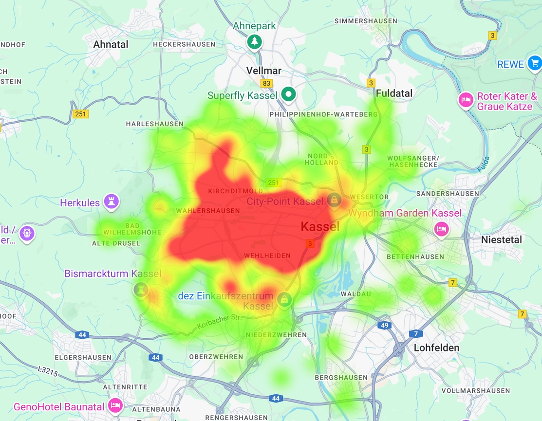 KI Heatmap zeigt dir, wohin du lieferst