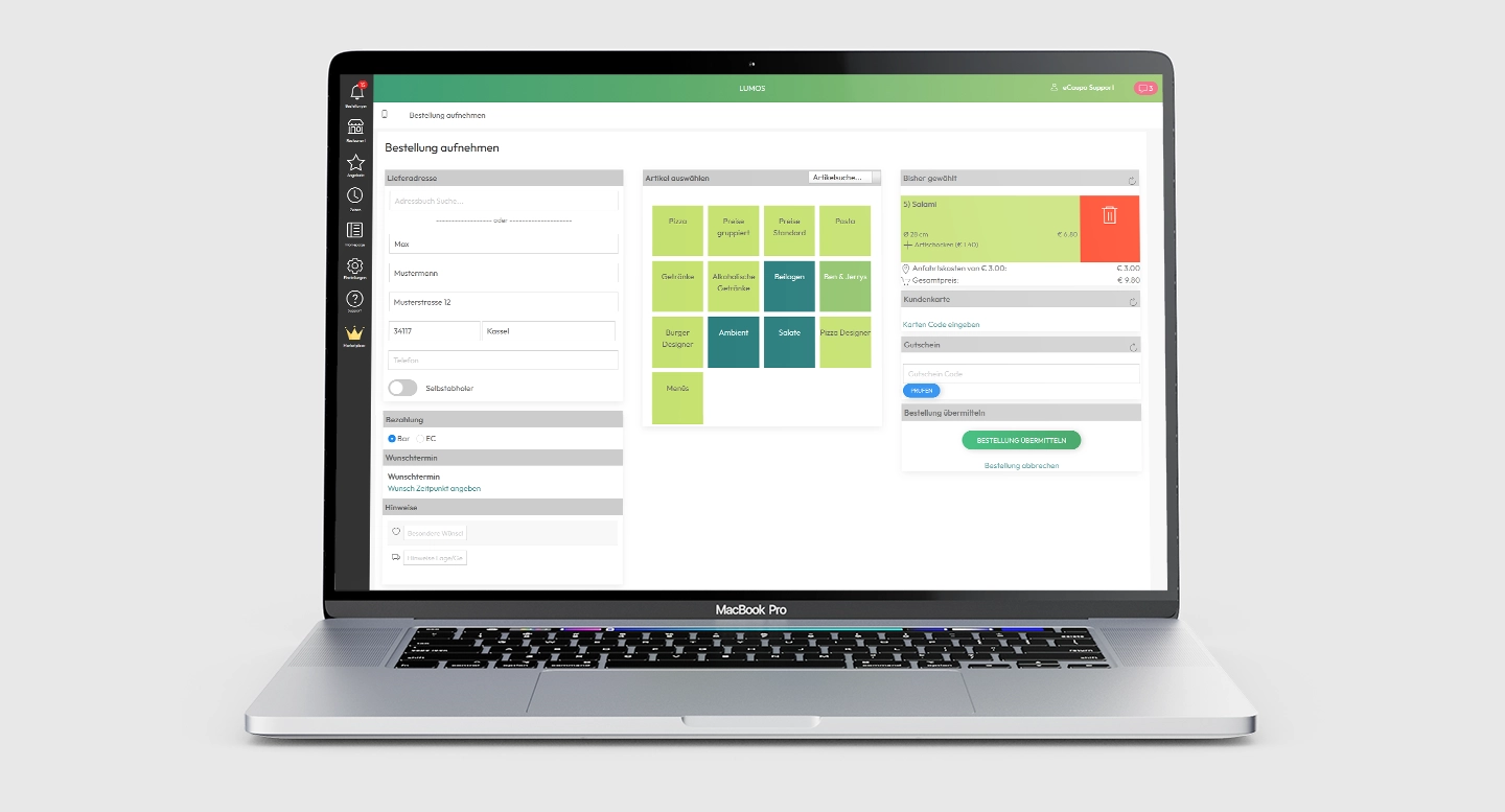 Lieferdienst Bestellungen am Telefon annehmen